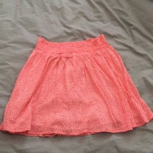 Pink, floral print skirt